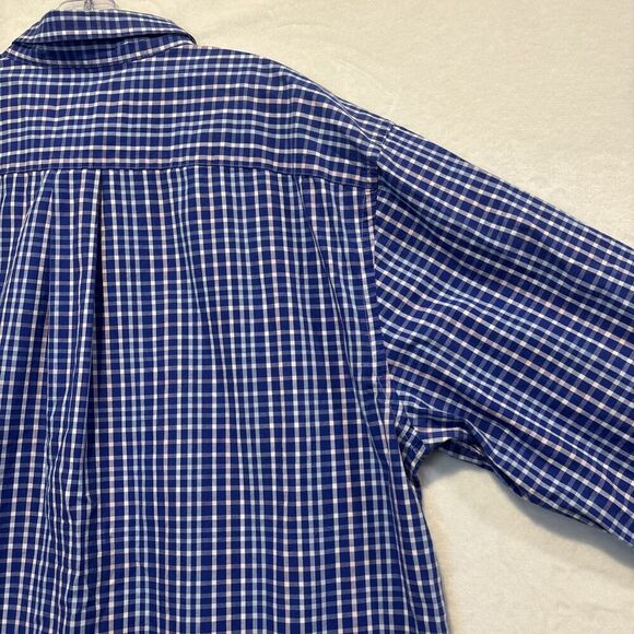 Vineyard Vines Men's Plaid Whale Shirt Button Down Pink Blue Size Large Preppy - Picture 10 of 15
